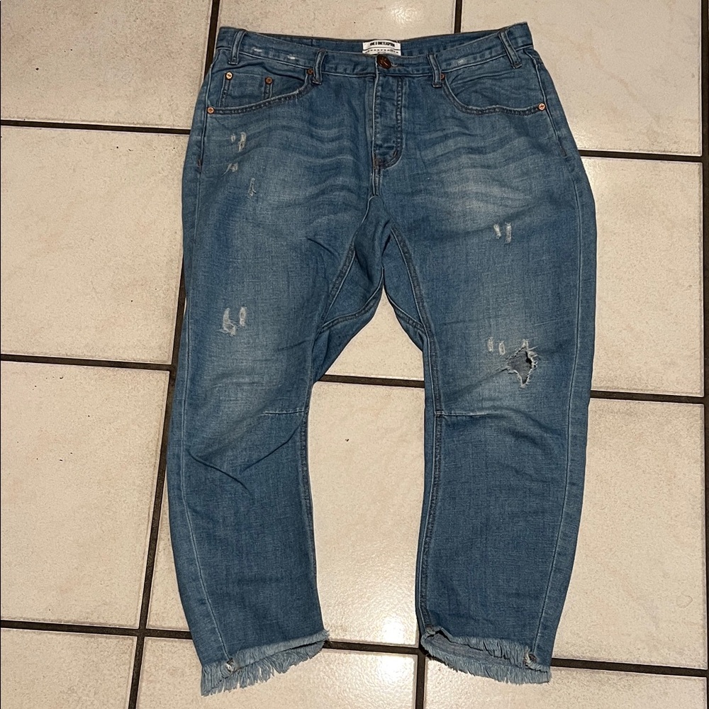 One teaspoon jeans, size 30, lighter weight, slight drop crotch